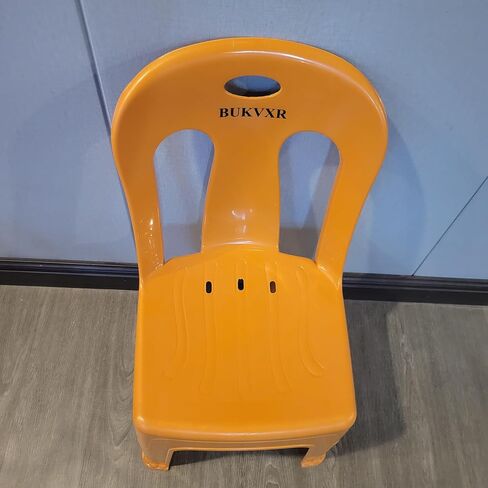 BUKVXR Chairs Plastic Chair with Backrest – Sturdy and Comfortable Orange Lounge Chair in Saudi Arabia
