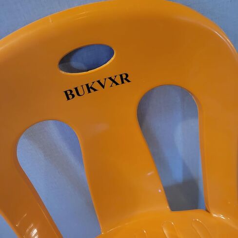 BUKVXR Chairs Plastic Chair with Backrest – Sturdy and Comfortable Orange Lounge Chair in Saudi Arabia