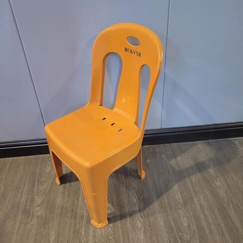 BUKVXR Chairs Plastic Chair with Backrest – Sturdy and Comfortable Orange Lounge Chair in Saudi Arabia