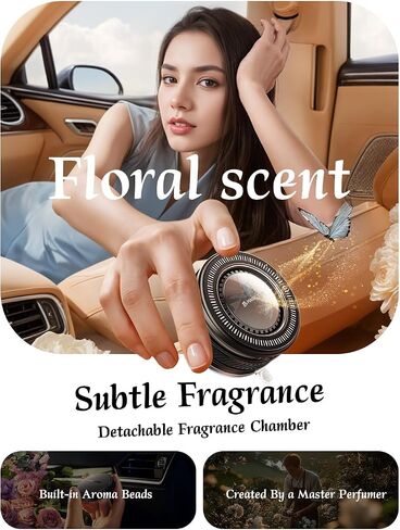 MAGIC JOHN Magnetic Phone Holders for Your Car [Car Aroma Mount] [2-in-1 Fragrance Diffuser & Phone Stand][Ultra-Suction Cup] 360° Adjustable Magnetic Phone Holder, Car Accessories for iPhone, Black in Saudi Arabia