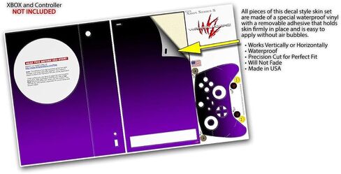 WraptorSkinz Skin Decal Vinyl Wrap compatible with the XBOX Series S Console and Controller Smooth Fades Purple Black (GAMING CONSOLE NOT INCLUDED) in Saudi Arabia