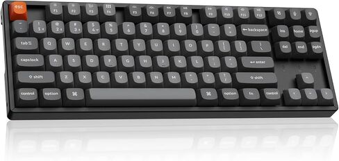 لوحة مفاتيح ميكانيكية لاسلكية Keychron K8 Max TKL، QMK 2.4 جيجا هرتز/بلوتوث 5.1/سلكية مع إطار من الألومنيوم، مفتاح Keychron Super Banana بإضاءة خلفية RGB وقابل للتبديل السريع لنظام التشغيل Mac Windows Linux in Saudi Arabia