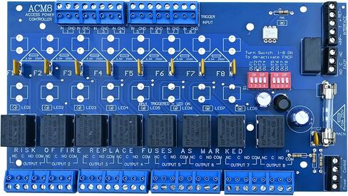 وحدة التحكم في طاقة الوصول إلى القناة المُحدثة من ACM8CB، متوافقة مع مواصفات Altronix ACM8CB، لأنظمة الأمان والتحكم في الوصول in Saudi Arabia
