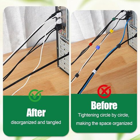 6.5ft x 1 Pack Reusable Cable Ties, Adjustable Cord Straps, Cable Organizer, Cord Wrap and Hook Loop Cords Management, Grey in Saudi Arabia