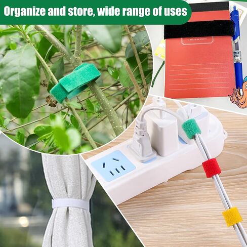 6.5ft x 1 Pack Reusable Cable Ties, Adjustable Cord Straps, Cable Organizer, Cord Wrap and Hook Loop Cords Management, Grey in Saudi Arabia