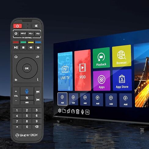 RC-200 Voice Remote Control for Super Smart TV Box S5 Pro S5 Max S6 Pro S6 Max S6 Ultra in Kuwait