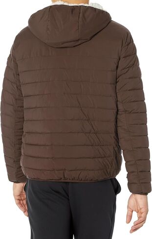 Calvin Klein mens Lightweight Packable Down Jacket With Fleece Bib and Removable Hood in Saudi Arabia