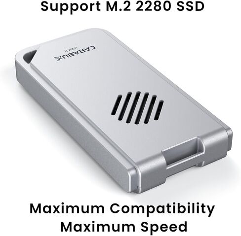 حاوية USB4 NVMe SSD مع مروحة تبريد، حافظة محرك خارجي من الألومنيوم M.2 2280، سرعة نقل 3200 ميجابايت/ثانية، تركيب بدون أدوات، (متوافق مع Thunderbolt/USB-C) محرك SSD خارجي فائق السرعة in Saudi Arabia