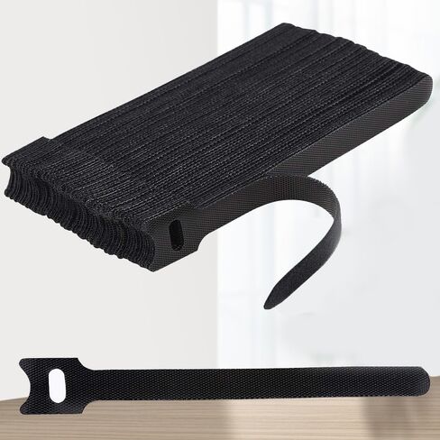 60 PCS 7.87" Reusable Cable Ties, Adjustable Cord Straps, Wire Organizer for Cord Management, Black, No Trimming Needed in Saudi Arabia