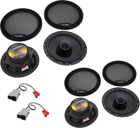 Harmony Audio R65 Compatible with Hyundai Elantra 2011-2016 Speaker Replacement Front and Rear Car Audio Kit Bundle with Harness in Saudi Arabia
