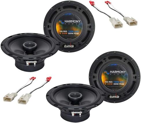 Harmony Audio Compatible with 2004-2006 Scion XA (2) HA-R65 6.5" New Factory Speaker Replacement Upgrade Package 300W Speakers & Grills with HA-728104 Factory Speaker Replacement Harness in Saudi Arabia