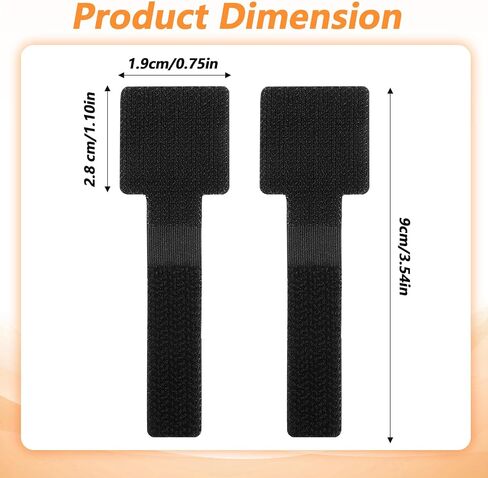 100Pcs Hook and Loop Cable Ties, Self Adhesive Wire Management Cable Clips Adjustable Hook and Loop Cable Straps Cord Wrappers Keeper Cord Holder for Kitchen Appliances Office Home (Black) in Saudi Arabia
