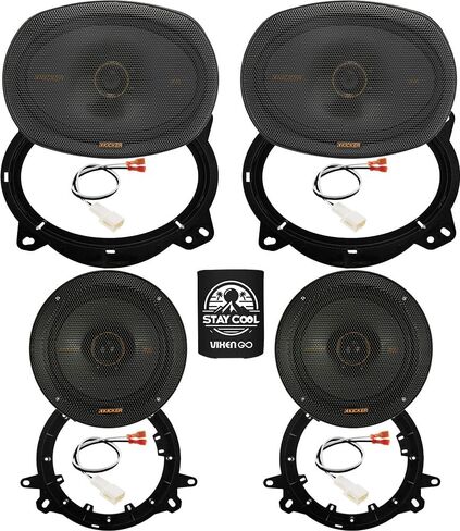 KICKER Speakers 6X9 & 6.5 inch for Toyota 4Runner 2003-2024 Upgrade Kit - 2 Pairs of KS Series with Adapters and Harness, Car Audio Front & Rear Door Speaker KSC6904, 51KSC6904 & KSC6504, 51KSC6504 in Saudi Arabia