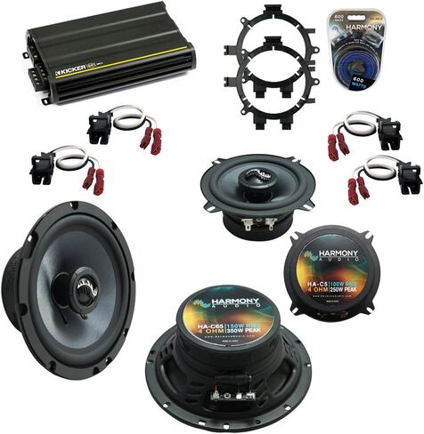 Harmony Audio HA-65 متوافق مع سلسلة إيقاع ستيريو السيارة GMC Yukon XL 2001-2002 مقاس 6.5 بوصة بديلة 300 وات، وHA-R5 5.25 بوصة 225 وات وHA-A400.4 سبيكة 4 قنوات 800 وات مكبر صوت in Kuwait