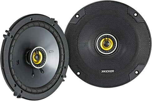 Jeep JL (2018-2023) & Kicker 46CSC654 6.5" CSC Coaxial Speakers and Front 6.5" Speaker Pods with Tweeter Adaptors Compatible with JT (2020-2023) in Saudi Arabia