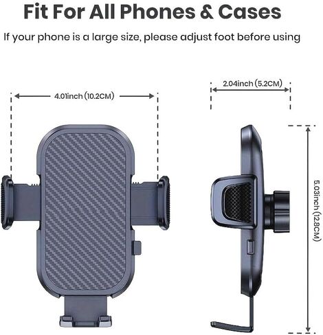 Phone Holders for Car, Air Vent Cell Phone Mount with Upgraded Metal Hook Clip, Universal Cradle for iPhone, Android & All Smartphones, Black in Saudi Arabia