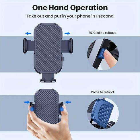 Phone Holders for Car, Air Vent Cell Phone Mount with Upgraded Metal Hook Clip, Universal Cradle for iPhone, Android & All Smartphones, Black in Saudi Arabia