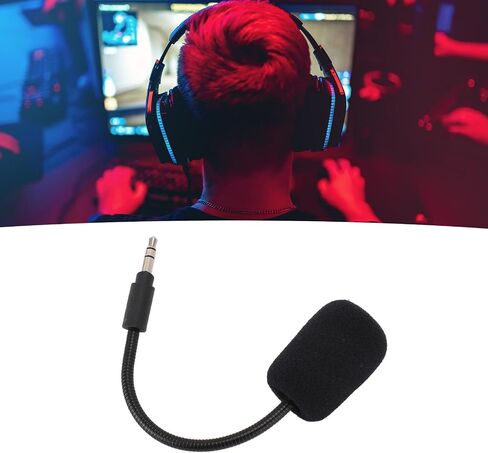 Gaming Mic, 3.5mm Microphone 3.5mm Plug Microphone Detachable Microphone Replacement Game Mic Headset Microphone for Logitech G233 G433 GRPO Gaming Headset in Saudi Arabia
