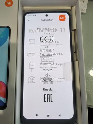 Xiaomi Redmi Note 11R 5G + 4G Lte (لهاتف Tmobile Mint Tello & Global) (128 جيجا بايت + 4 جيجا بايت) كاميرا مزدوجة 6.58 (أسود) in Kuwait