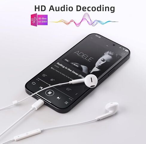 USB C Wired Headphone for iPhone：Headphones with USB-C Plug, Wired Ear Buds with Built-in Remote to Control Music, Phone Calls, and Volume[4Pack] in Saudi Arabia