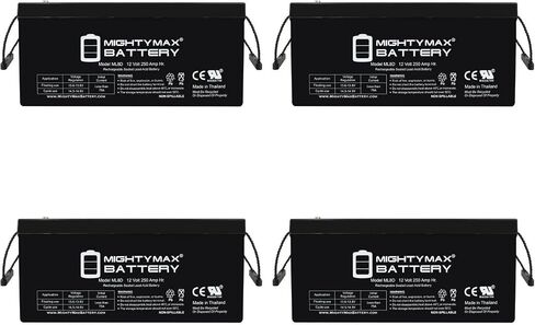 Mighty Max Battery 12V 250Ah Battery Replacement for MK Battery 12 Volt 245 AH - 4 Pack in Saudi Arabia