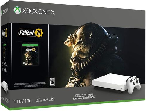 Microsoft Xbox One X Fallout 76 White Special Edition 1 تيرابايت - Xbox One [لعبة فيديو] (متجددة) in Kuwait