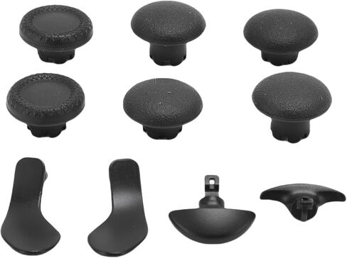 Dpofirs Game Thumb Control Controller and Paddles Kit, 6 x Joystick Grips, 4 x Paddles (Black) in Saudi Arabia