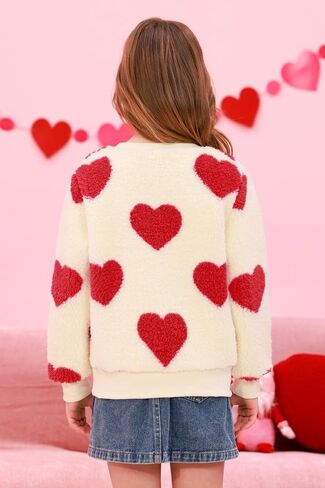 Besserbay Girls Winter Wart Warm Fuzzy Sweater Cozy Sherpa Fleece Soft Pullover Sweatshirt 6-14 سنة in Saudi Arabia
