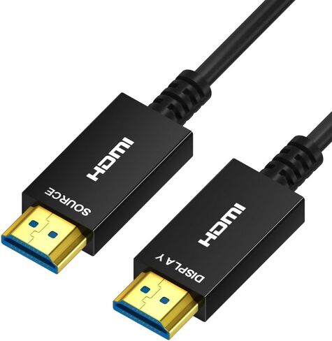 كابل ألياف بصرية HDMI 8K بطول 100 قدم، 4K120 8K@60 هرتز كابل HDMI 2.1، كابل صوت HDMI بصري فائق السرعة 48 جيجابت في الثانية سلك HDMI، eARC HDR10 HDCP 2.2 متوافق مع جهاز عرض PS5 Xbox TV in Kuwait