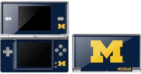Skinit Decal Gaming Skin Compatible with DS Lite - Officially Licensed College Michigan M Logo Design in Saudi Arabia