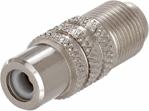 Cmple - RCA ذكر إلى F-نوع أنثى محول مقرنة كابل محوري M / C، كروم in Kuwait