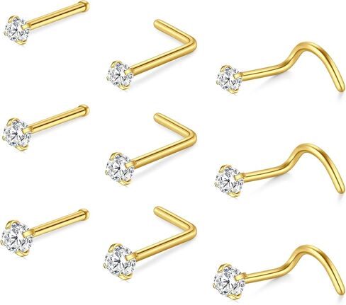 longita 6mm 8mm 18g حدوث حصان خاتم للنساء الحذاء الجوهري المزدوج حلقة الأنف هوب الجراحي in Kuwait