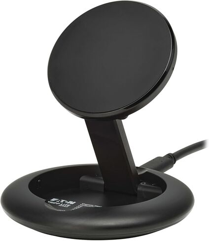 Eaton Tripp Lite Series Wireless Charger Stand, 20W Magnetic Charging Stand, MagSafe MFi Charging for Apple iPhone & AirPods, Adjustable Stand, 3ft Cable, White, 1-Year Warranty (U280MS-2N1-WH) in Saudi Arabia