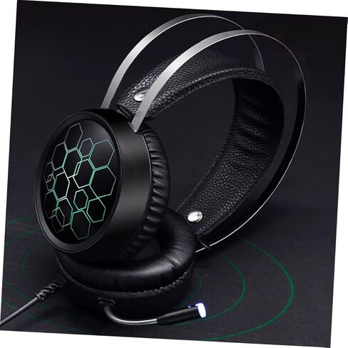 Gadpiparty Wired Gaming Headset Noise-Cancelling Microphone RGB Lighting Over-Ear Design for Computer Console and Laptop Comfortable Soft Ear Pads for Extended Gaming Sessions in Saudi Arabia