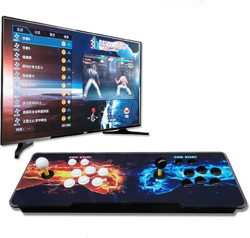 2023 Pandora Box DX 10888 in 1 Retro Game Street Cabinet Console RGB Light Panel 8-Way Joystick 16 Buttons Support 720P HD Output (Street Fighter) in Saudi Arabia