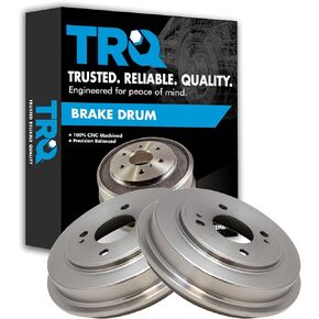 TRQ Rear Brake Drum Pair Set for 2001-2005 Honda Civic / 2009-2010 Honda FIT / 2010-2013 Honda Insight