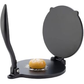 Tortilla Press, Quesadilla/Roti Maker (6.5 inch Diameter) Heavy model Stainless Steel Puri Maker Press Machine with Handle, Manual Roti Press, Papad/Khakhra/Chapati Maker (Die Cast Iron Puri Press