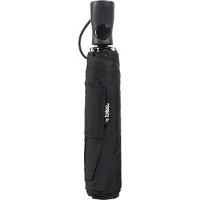 TOTES MINI AUTO OPEN RAIN SUNGUARD UMBRELLA (Black)