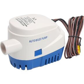Amarine Made Bilge Pump for Boat Automatic Submersible 12V 1100GPH Bilge Water Pump with Float Switch