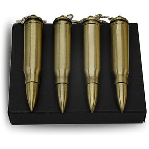 CATNON 4Pcs Permanent Match Flint Match Keychain Flint Fire Starter Creative Metal Keychain Waterproof Emergency Survival Camping Keychain Lighter for Outdoor(No Oil)