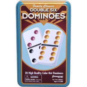 Pressman Double 6 Colored Dominoes, 5"