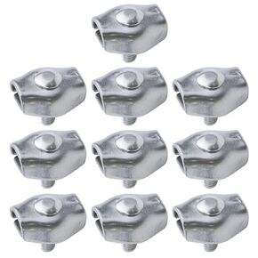 Antrader M2 304 Stainless Steel Wire Rope Clip Cable Clamp Grips Pack of 20, for 1/16" Diameter Wire Cable