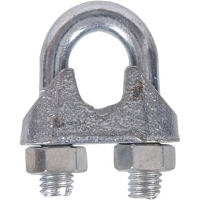 The Hillman Group 4839 (1/8" Dia.) Wire Rope Clip, Zinc, 10 Pieces