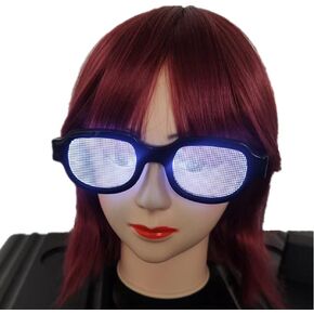 Japan Anime Manga LED Light up Glasses Eyewear Funny Toy Parody Costumes Cosplay Novelty Props Gag Gift