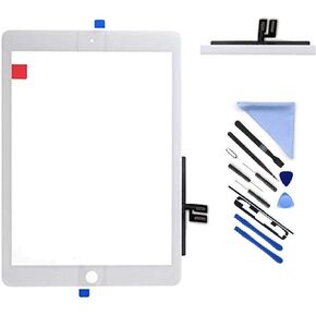 Touch Screen Digitizer for iPad 7 2019 7th Gen 10.2" A2197 A2198 A2200 Front Glass Replacement with Pre-Installed Adhesive (Without Home Button,not Include LCD) + Tools (Black)