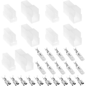 ECSiNG 5 Sets Electrical Wire Connectors Kit 180907-0 180908-0 Wire Terminals Connector Assortment Kit Accessories for Automobiles Motorcycles Trucks