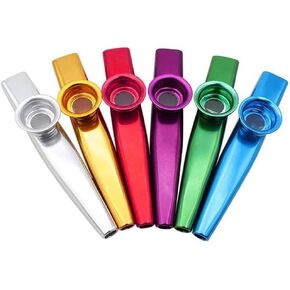 6PCS Metal Kazoo Musical Instruments Multipack Kazoo Sets for Kids and Adults Mini Musical Instrument