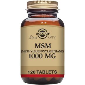 Solgar MSM 1000 mg - 120 Tablets - Supports Joints & Connective Tissue - Non-GMO, Vegan, Gluten Free, Dairy Free, Kosher, Halal - 120 Servings