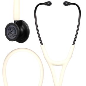 3M™ Littmann® Cardiology IV™ Diagnostic Stethoscope, 6186C, Black Matte-finish Chestpiece with Alabaster Satin-Finish Tube for Added Comfort, Flexibility and Cleanability