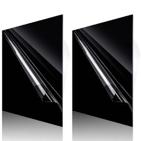 4 Pieces Acrylic Sheet White 12 x 12 Inch Black Acrylic Sheet 1/16 Inch Thick Acrylic Panel DIY Materials for Home DIY Decor Display Projects (Clear)